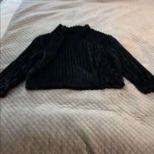Black Cozy Mock Neck Sweater